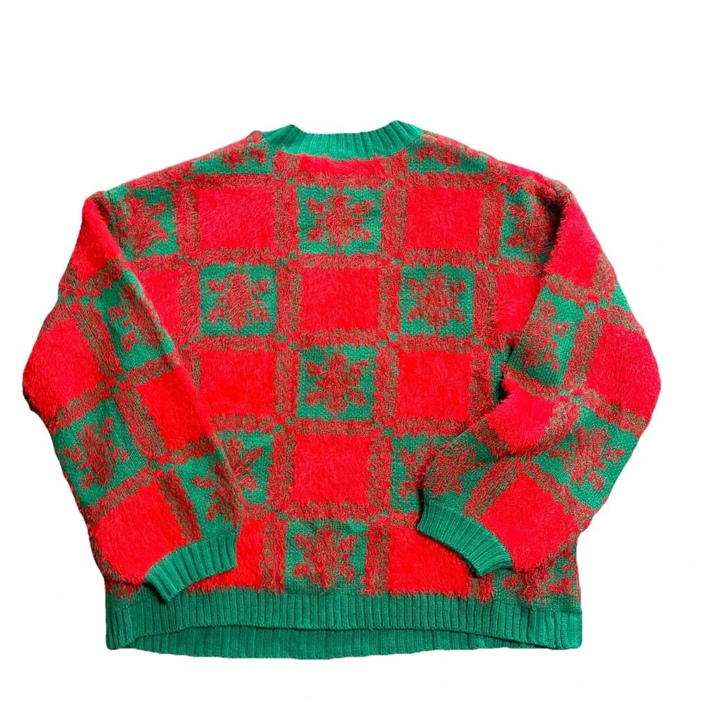 Vintage Ugly Christmas Sweater Funny Cute Unisex Boxer Dog Size 8/10